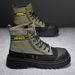 Martin High Top Autumn New Thick Sole Canvas Casual Sports Men's Workwear Versatile Motorcycle Ankle Boots_vogvips.com