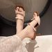 Summer's Hottest Trend: Floral Square-toe Bow Sandals For Women. These Versatile, Slim-heeled Sandals_vogvips.com