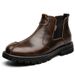 European Warm Series Genuine Leather Cowhide Winter Martin Men Fleece Lined Warm Cotton Men's High Top Shoes Short Work Trendy Boots_vogvips.com