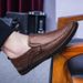 Cowhide Casual Leather Shoes For Men, New Business Trend Lazy Slip-On Dad Shoes, Soft Sole Loafers_vogvips.com