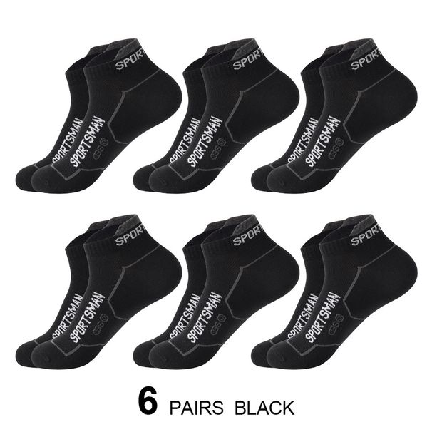 Men's Mesh Short Socks, 6 Pairs Sweat Absorbent Anti-Odor Breathable Socks For Running Basketball Sports_vogvips.com
