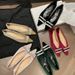 Women's Elegant Pointed Toe Flat Shoes With Rhinestone Buckle, Soft Suede Upper, Comfortable Slip-On Loafers For Banquets And Parties_vogvips.com