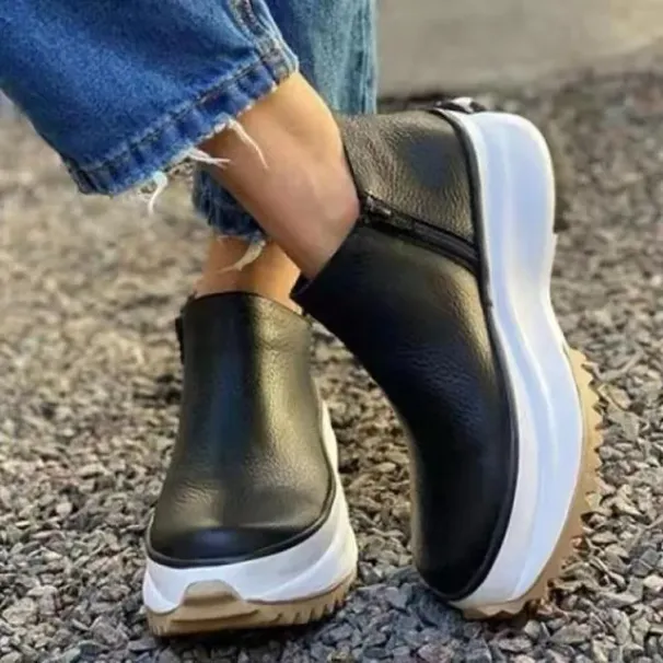 For Boots Platform Wedges Designer Brand Women 2021 Booties Woman Fall Shoes Atos De Mujer 9E73 Platm_vogvips.com
