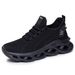 Women's Wide Width Platform Sneakers - Knit Mesh Breathable Slip-On Shoes With Twisted Sole Design For Casual Comfort_vogvips.com