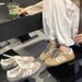 Meridian Color Blocked German Training Shoes, Soft Leather Sports Casual Shoes, Women's Lace Up Retro Flat Shoes, Women's Sneakers._vogvips.com