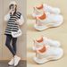 Flying Woven Sports Shoes Female Students Running Casual Shoes Heightening Shoes Street Shoes_vogvips.com