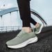 Green Knit Men's Summer Sneakers Lightweight Outdoor Running Shoes For Man Lace-up Casual Sports Shoes Man Zapatillas De Hombre_vogvips.com