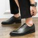 Cross-Border Large Striped Leather Men 38-47 Brogue Business Formal Casual Shoes British Men's Loafers_vogvips.com