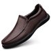 Driving Casual Men's Shoes Grandpa Dad Leather Shoes Beanie Shoes Soft-soled Loafers_vogvips.com