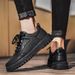 European Warm Series Men's Lightweight Chef Work Black Casual Safety Leather Shoes Sports Martin Boots Autumn Winter_vogvips.com