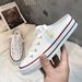 Half Dragged White Daisy Canvas For Women Spring/Summer New Item Student Korean Version Lazy Board Shoes_vogvips.com