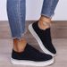 Comfortable Casual Women's Lace-Up Single Shoes Round Toe Flat Solid Color Synthetic Upper Flat Footwear For Women_vogvips.com