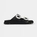 Women's Shoes Summer New Fashion Versatile Casual Flip Flops Square Buckle Rhinestone Double Strap Thick Bottom Beach Sandals Women's Outdoor Slippers_vogvips.com