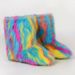 Winter Shoe Women's Winter Fluffy Faux Fox Fur Boots Woman Plush Warm Snow Boots Luxury Footwear Girls' Furry Fur Bottes Fashion_vogvips.com