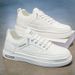 White Men's Casual Leather Shoes Summer Style Sporty Youth Slip-On Sneakers New 2026 Work Casual Shoes_vogvips.com