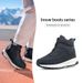 Northeast Winter Middle-aged And Elderly Boots For Women, High-waisted Waterproof Non-slip Front Zipper Snow Shoes With_vogvips.com