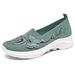 Women's Embroidered Fashion Casual Shoes Flyknit Breathable Slip On Plus Size Single Shoes New_vogvips.com