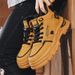 Men's Retro British Style Outdoor Casual Work Boots - High Top Leather Martin Boots With Non-Slip Thick Sole For Fashion & Comfort_vogvips.com