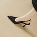 Pure Inside And Out! Elegant Pointed-toe High-heeled Sandals For Women, Summer Stiletto Leather Chain Closed-toe Shoes_vogvips.com