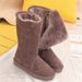 Winter Women's High-Calf Snow Boots With Side Zipper, Fleece Lined & Thickened, Fashion Korean Style, Waterproof Warm Snow Shoes_vogvips.com