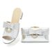The evening with women's medium heel broken diamond round head wear slippers with fashion diamond hot dinner bag set_vogvips.com