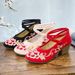High Custom-made Thick Heels, Women's Embroidered Cloth Shoes, Mary Jane Student Shoes_vogvips.com