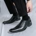 Men's Slip-On Pointed Toe Loafers - British Style Two-Tone Casual Shoes For Work & Formal Occasions_vogvips.com