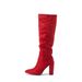 Women's Shoes Chunky Heel High Heeled Boots For Autumn/Winter, Medium Size, Export Import, Pleated, Over The Knee Boots_vogvips.com