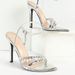 Cross-border European And American Women's Pointed Toe Solid Color Rhinestone Chain Decorated Stiletto Sandals Elegant_vogvips.com