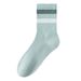 Men's Socks Spring And Autumn Mid Tube Socks Antibacterial Sweat Absorbent Breathable Spring And Autumn Boys Striped White Casual Men's Socks_vogvips.com