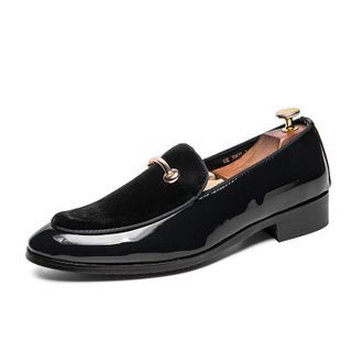 Men's Shoes Casual Small Leather Shoes Business Formal Splice Metal Buckle Men's Shoes_vogvips.com