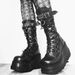 Cross-Border Wedge Heel Knight For Women 2022 New European And American Large Size Punk Style Stylish Thick-Soled_vogvips.com