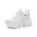 2025 Autumn Women's New Style Hidden Casual Dad White Wedge Platform Thick Sole Mesh Single Shoes With Fleece_vogvips.com