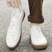 Leather Casual Shoes Little White Shoes Breathable Soft Sole First Layer Cowhide Men's Board Shoes Sports Hundred_vogvips.com