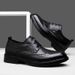 Leather Shoes Men's Casual Dress Engraved Suit Wedding Shoes Crocodile Pattern Men's Shoes_vogvips.com
