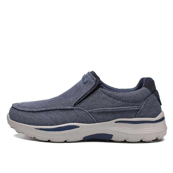 Fashion 2024 Men Casual Shoes Comfortable Mesh Shoes Summer Breathable Men Loafers Wide Slip On Walking Shoes Men Tenis_vogvips.com