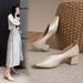 2023 New French Style Low Heel Square Toe Shallow Mouth Single For Women Soft Sole Flat Shoes Design Sense Niche Spring_vogvips.com