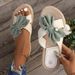 Women's Shoe New Outdoor Large Size Ladies Flat Bottom Flower Fashion Casual Wear Home Leisure Hanging Beads Hot Sale_vogvips.com