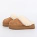 New Thick-Soled Slippers For Women, Sheepskin Integrated Platform Home Slippers, Internet Celebrity Wool Star Slippers, Autumn And Winter Closed-Toe Slippers For Women_vogvips.com