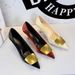 9527-K206 European American Style Elegant High-heeled Women, Versatile And Sexy With A Metal Heel, Suitable For_vogvips.com