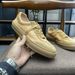 Flat Casual For Everyday Wear, Versatile, Round Toe, Lace-Up, Genuine Leather, Soft, Color-Blocked, Stitched, Non-Slip,_vogvips.com