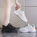 Dad Sneakers Mixed Batch 2022 Spring New Platform Rubber Soft Sole Solid Color Basic Sports Shoes For Women_vogvips.com