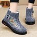 Shoe Winter Outdoor High-top Snow Cold-proof Warm Long Fleece-lined Thickened Women' Veratile Embroidered Cotton_vogvips.com