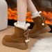 Thick-soled Muffin Heightening Snow Short Boots Children Fleece Warm Snow Cotton Shoes Outside_vogvips.com