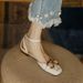 Handmade Shoes, Original Design, Niche On Instagram ~ Women's Summer Sandals With Horsebit Buckle, Closed Toe, Retro_vogvips.com