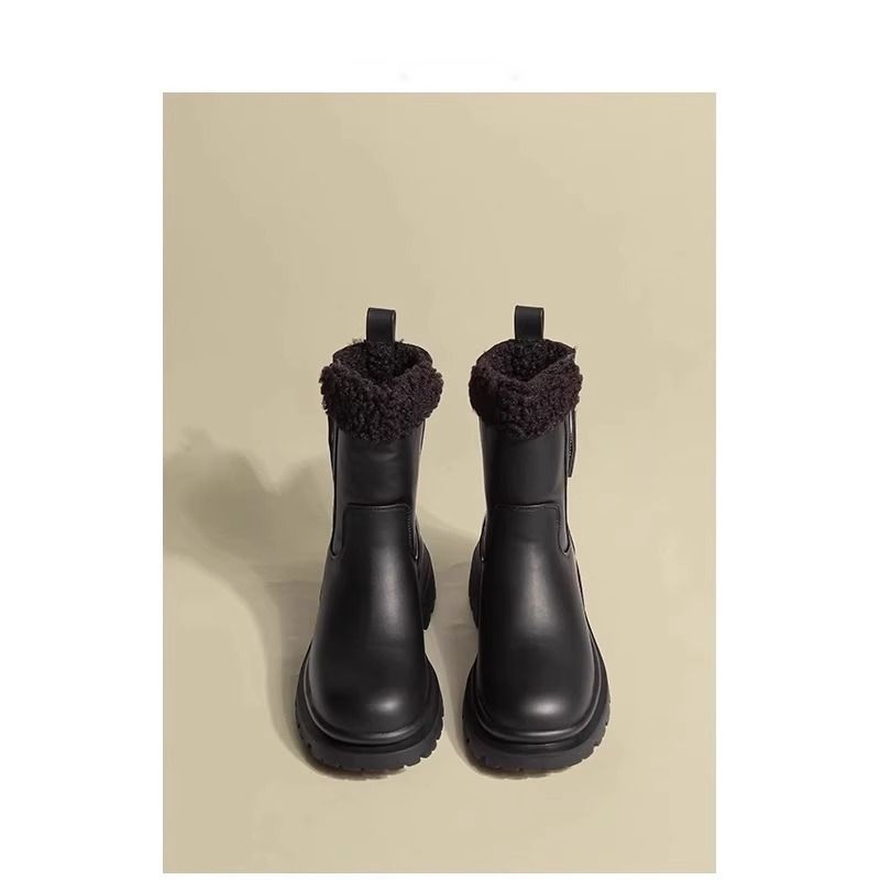 Best Seller Boots, 2025 New Thick Soled&Height Increasing Side Zipper Snow Boots, Winter Warm And Plush Thick Heel Short Boots For Women, Cotton Boots_vogvips.com