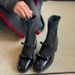2025 Xiaoxiangfeng Elastic Thin Boots Bow Rear Zipper Thick Heel Short Boots High Heel Thin Socks Boots_vogvips.com