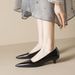 Pointed High Heels Stiletto French Temperament Commuter Work Shoes Light Mouth Nude Single Shoes Women_vogvips.com
