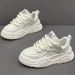 Spring New Breathable White Shoes, Men's Trendy Versatile Thick Soled Sports And Leisure Board Shoes_vogvips.com