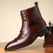 European Warm Series 2025 New Men's Versatile Martin British Style Mid-Top Shoes Fashion Trend Casual Leather Boots_vogvips.com